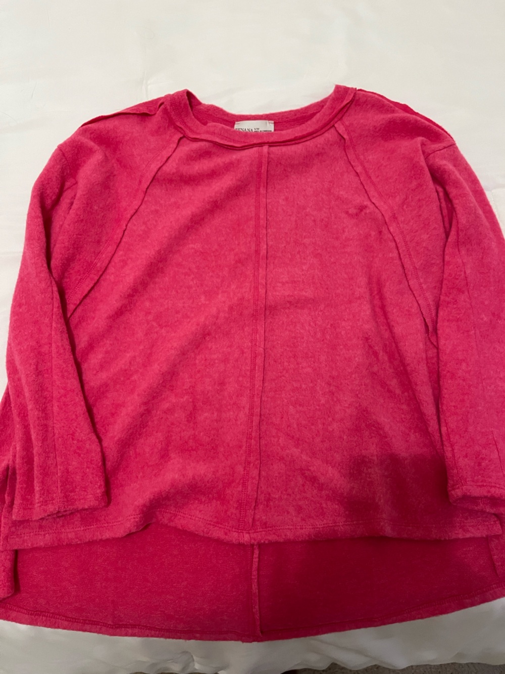 Zenana Outfitters Vibrant Pink Sweatshirt Size L/XL OR S/M both sizes available